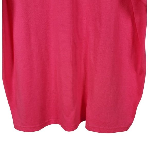 Hot Pink V-Neck Tee | Size L - Picture 5 of 8